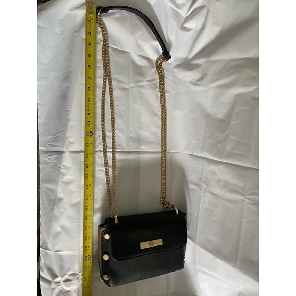 Vintage Rare Sondra Roberts Square Black Beige Crossbody Leather - Picture 4 of 9